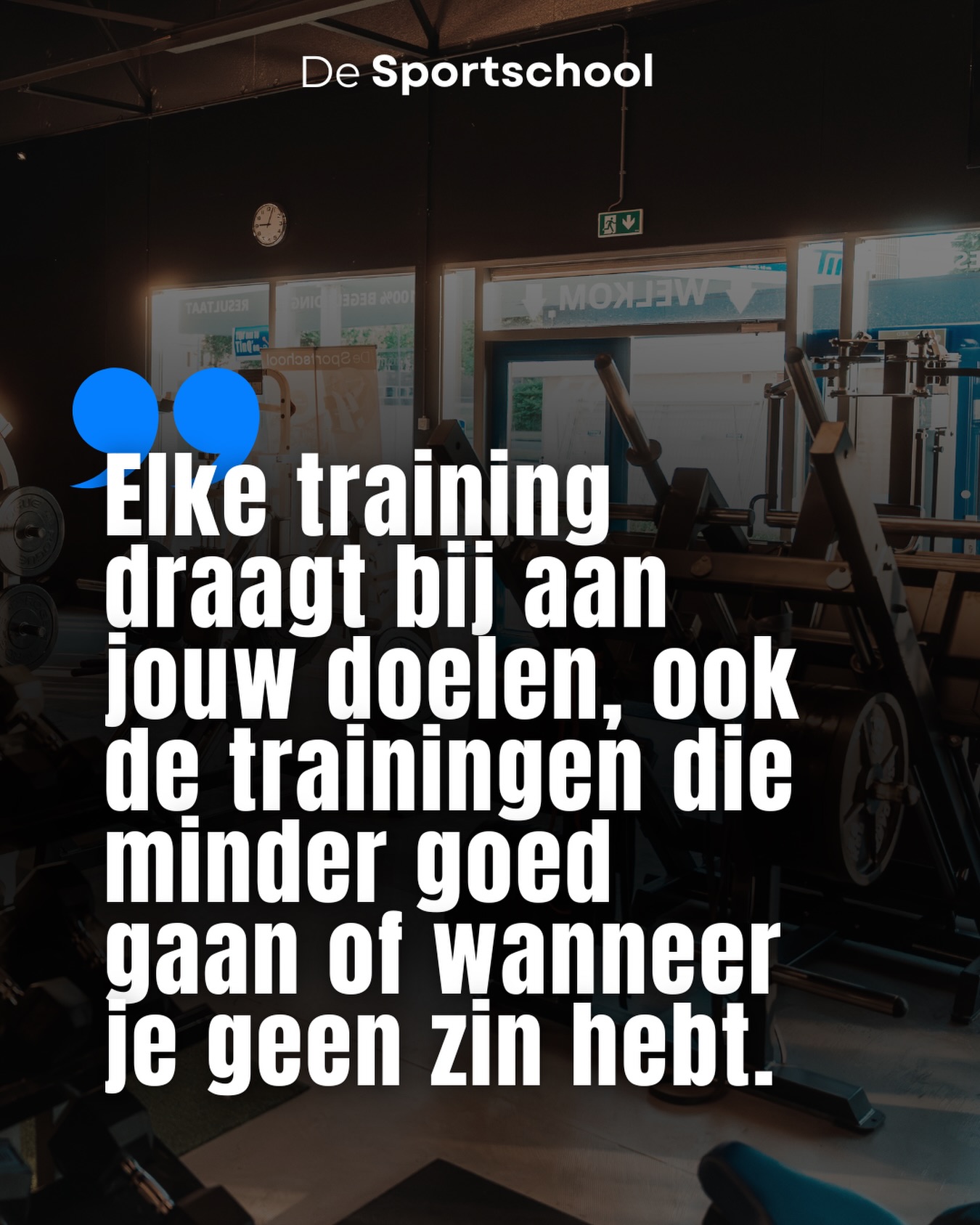 Een mindere dag? Geen zin om te gaan? Juíst dan is het tijd om te sporten!
De kans is groot dat je je een stuk beter voelt zodra je in de sportschool staat. En blijkt het toch echt niet jouw dag? Dan kun je altijd nog naar huis.
Door te gaan wanneer je het met jezelf hebt afgesproken, blijft sporten onderdeel van je ritme en bouw je stap voor stap aan een duurzame gewoonte.

#emmen #desportschool #altijdbegeleiding