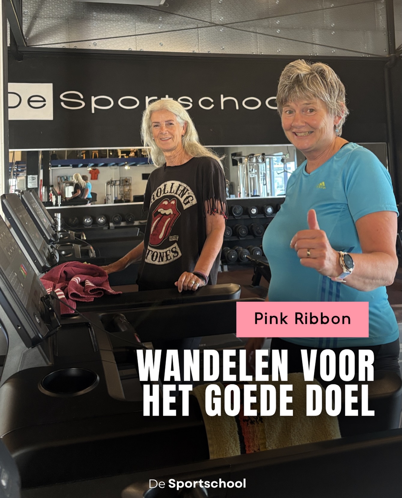 We steunen met trots de mooie actie van twee van onze leden.

Zij zetten zich in om geld in te zamelen voor Pink Ribbon, zodat belangrijk onderzoek naar borstkanker mogelijk blijft. Nog altijd krijgt 1 op de 7 vrouwen in Nederland de diagnose borstkanker.

Wil je hun actie steunen? Dat kan via deze link: https://acties.pinkribbon.nl/fundraisers/trijniewaasdorpscholte/pink-ribbon-soester-wandelweekend-2026

Elke bijdrage, groot of klein, maakt verschil. Dankjewel!

#emmen #desportschool #pinkribbon #borstkanker