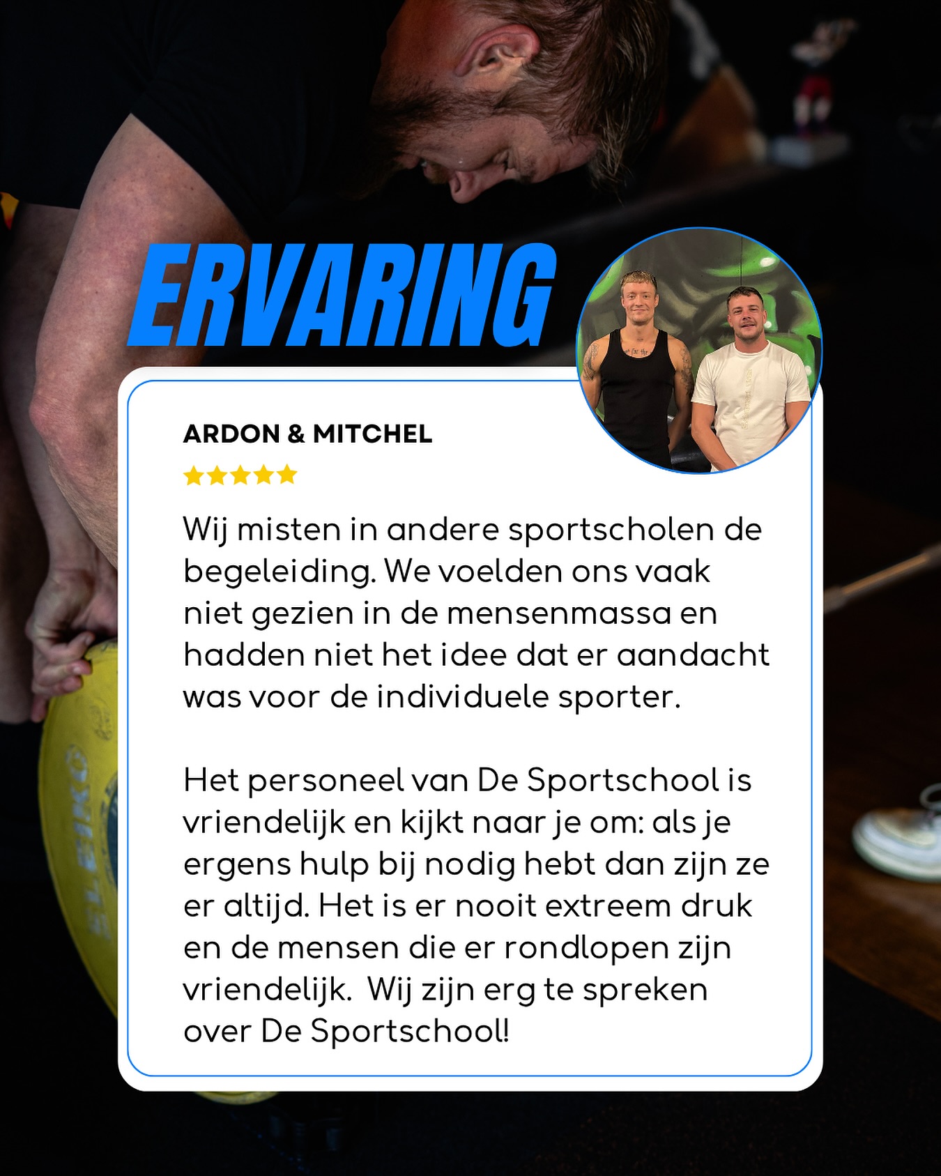 Ardon & Mitchel over hun ervaring bij De Sportschool! 

#desportschool #altijdbegeleiding #emmen #fitness #krachttraining